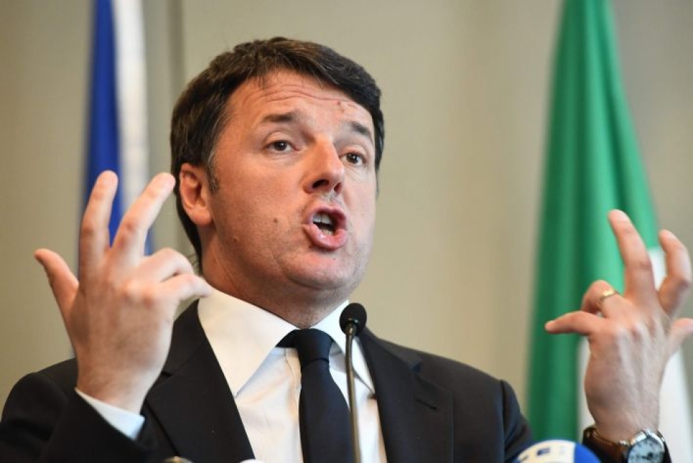 Entinen Italian Demokraattisen puolueen johtaja Matteo Renzi jättää puolueen ja alkaa muodostaa omaa puoluettaan. LEHTIKUVA / AFP