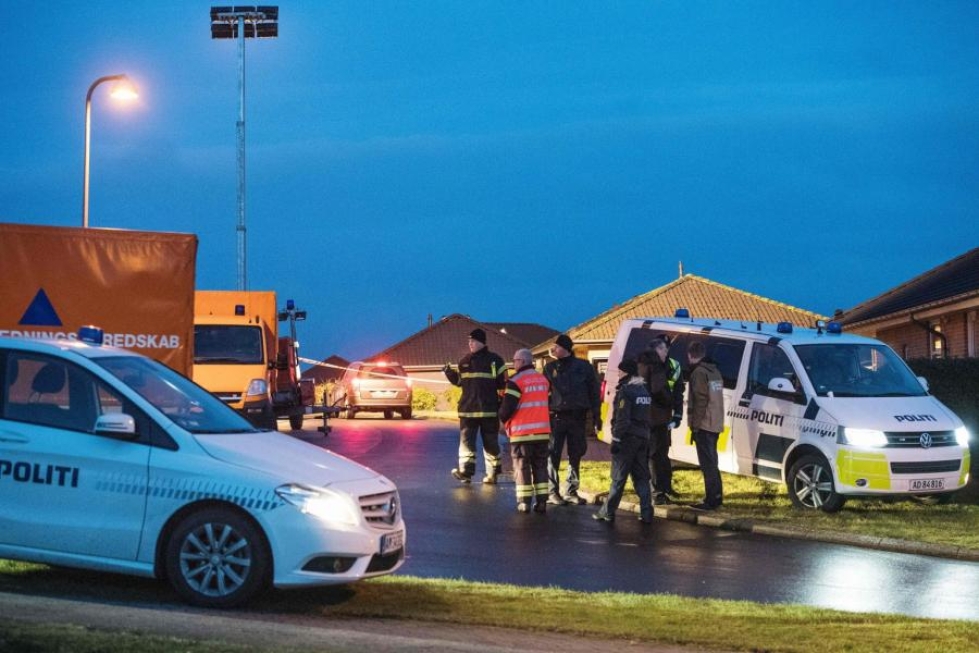 Kuusi ihmistä löytyi kuolleina Ulstrupin kunnassa. Poliisi ei ole ottanut kantaa kuolinsyyhyn. LEHTIKUVA/AFP