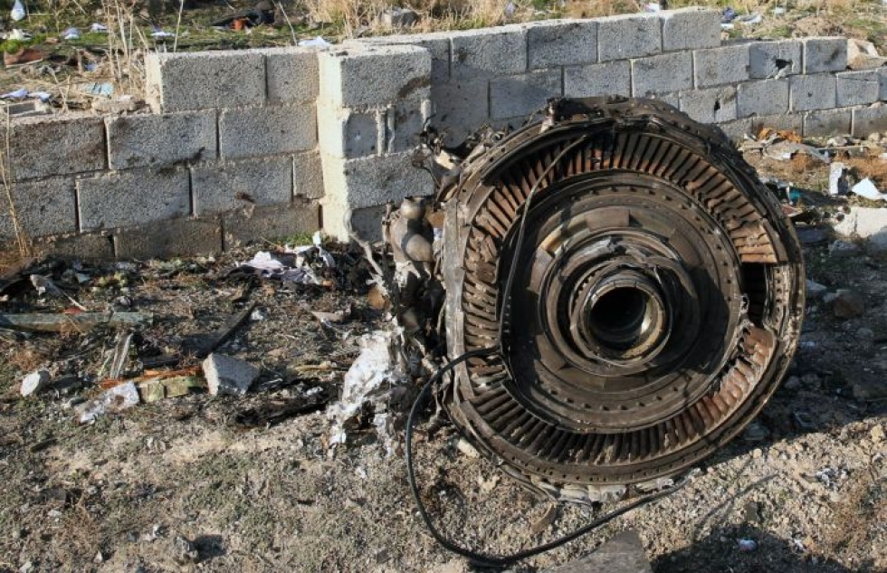 176 ihmistä kuoli, kun ukrainalainen matkustajakone ammuttiin alas Iranin pääkaupungin Teheranin lentokentän lähellä 8. tammikuuta. LEHTIKUVA/AFP