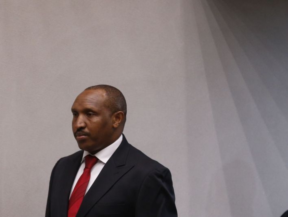 Tuomioistuimen mukaan Bosco Ntaganda on syyllinen muun muassa siviilien joukkomurhiin ja raiskauksiin. LEHTIKUVA / AFP