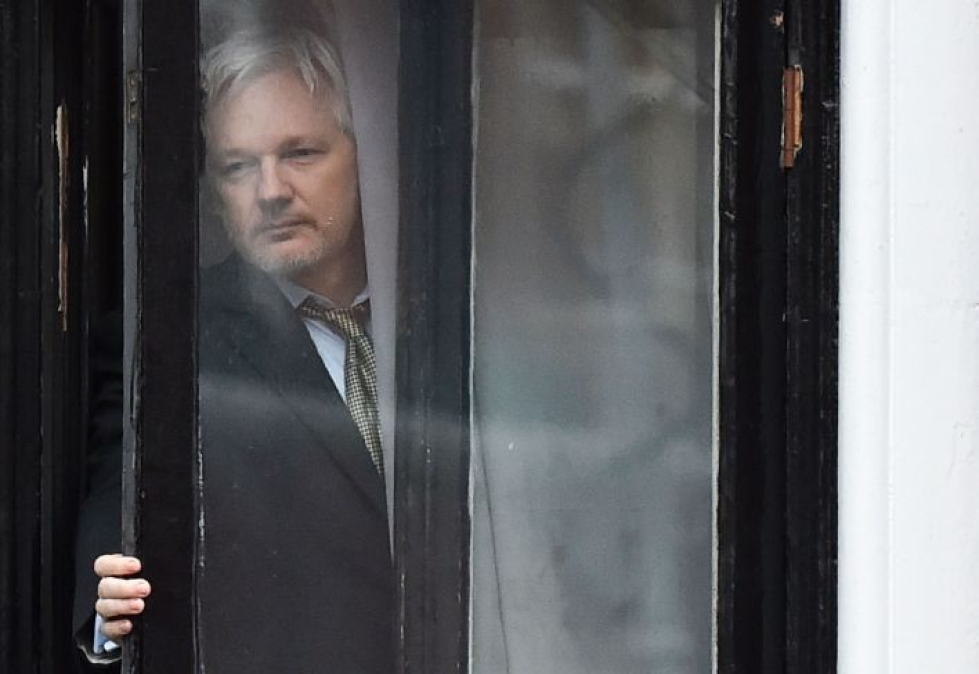 Assangea odottaa Yhdysvalloissa yhteensä 18 syytettä. Kuva vuodelta 2016. LEHTIKUVA/AFP