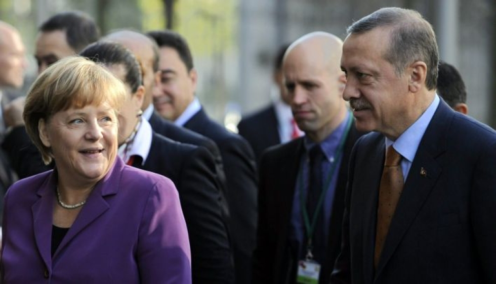 Saksan liittokansleri Angela Merkel  ja Turkin presidentti Recep Tayyip Erdogan tapaavat perjantaina. LEHTIKUVA/AFP
