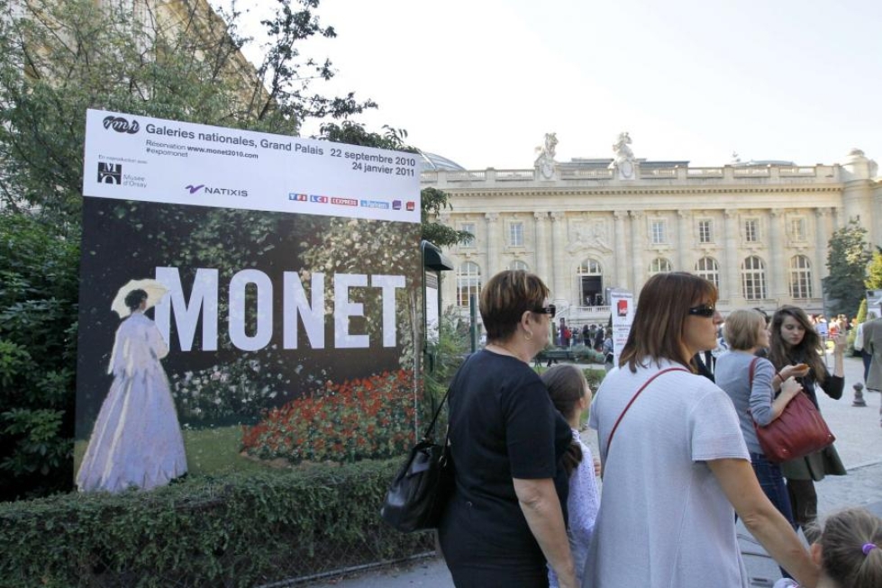 Claude Monet'n teoksia on ollut sillä muun muassa Grand Palais -museossa Pariisissa. Kuva vuodelta 2010. LEHTIKUVA/AFP