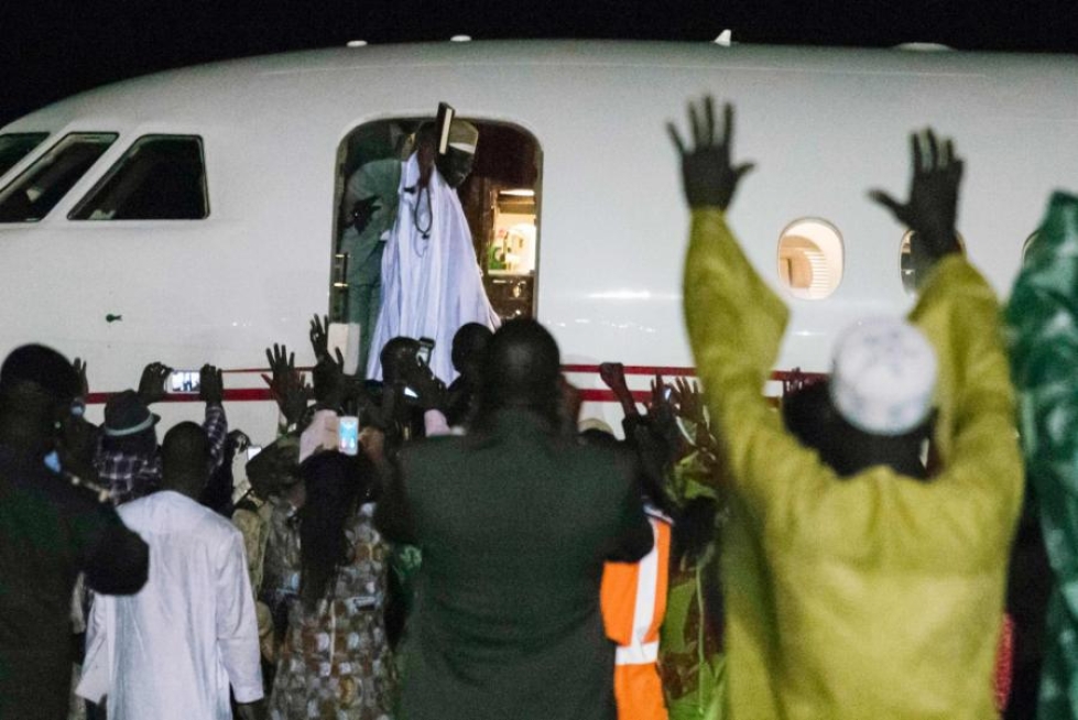 Gambian ex-presidentti Yaya Jammeh poistui maasta viikonloppuna. LEHTIKUVA/AFP