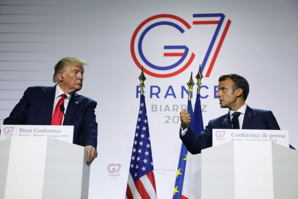 Presidentti Donald Trump kaavailee Venäjän kutsumista ensi vuoden G7-kokoukseen. Trump on aiemmin pohtinut, että Venäjä tulisi ottaa takaisin ryhmittymään.  LEHTIKUVA / AFP