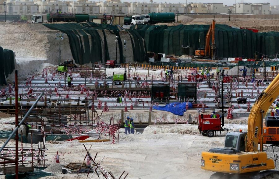 Qatarissa rakennetaan jo kuutta stadionia. LEHTIKUVA / AFP