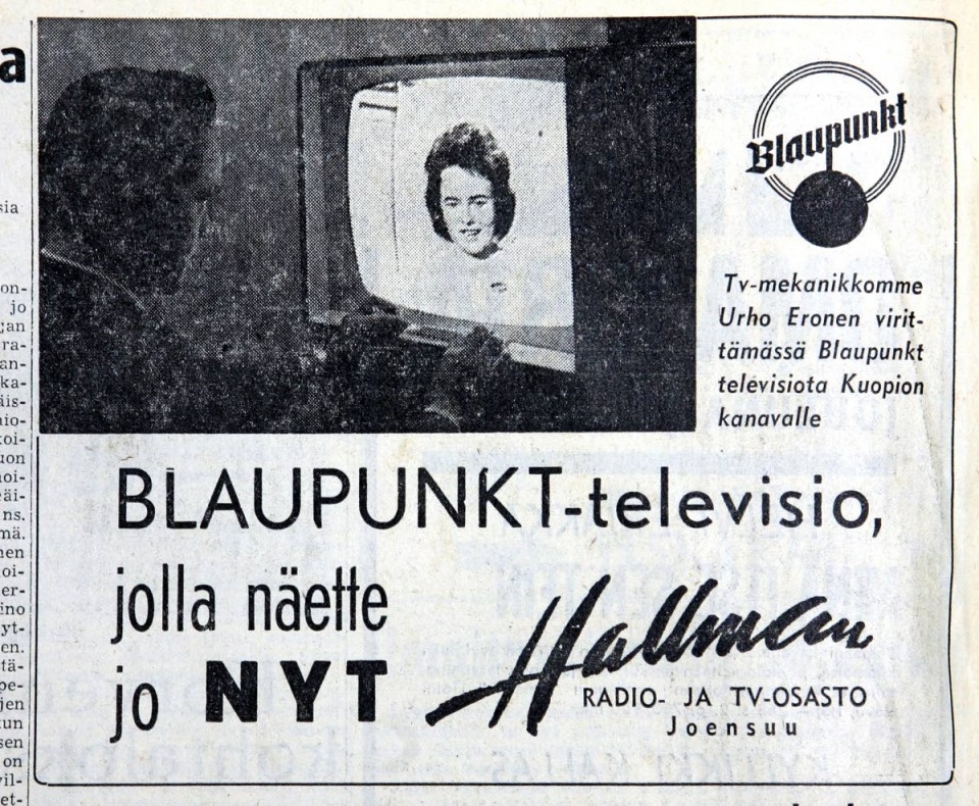 Mainokset ovat kulkeneet pitkän matkan painetun lehden tuotemainoksista verkon natiivimainoksiin. Tässä näyte 60-luvun alun mainoksesta.