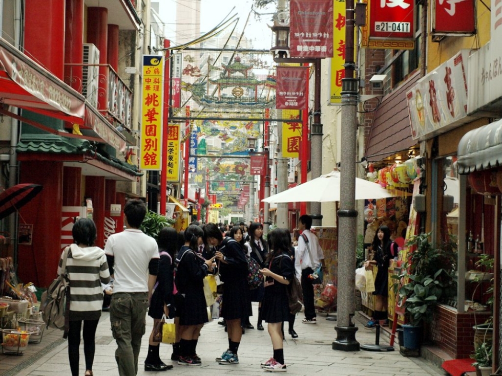 Nagasakin värikäs kiinalaiskortteli tunnetaan paikallisiin nuudeliruokiin erikoistuneista ravintoloistaan.