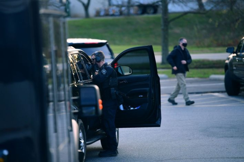 Joe Biden vietiin ortopediklinikalle Delawaressa. LEHTIKUVA / AFP