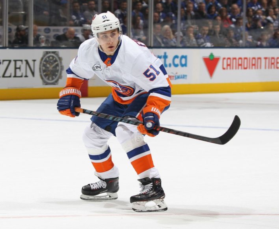 Detroitiin palaava Valtteri Filppula pelasi New York Islandersin riveissä viime kaudella. AFP/Lehtikuva